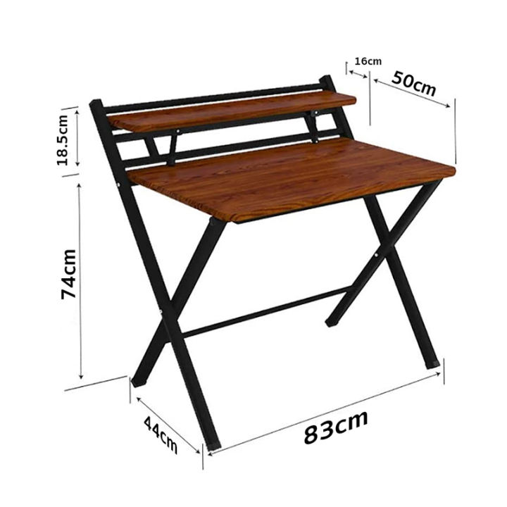 4สี-โต๊ะทำงานไม้-พร้อมชั้นวางของ-ไม่ต้องประกอบ-พับเก็บได้-โครงเหล็ก-80x50x92-5-cm-โต๊ะคอมไม้-โต๊ะคอม-โต๊ะพับ-โต๊ะทำงาน-kujiru