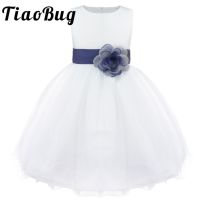 【CW】 TiaoBug Formal Dresses for Wedding Pageant Knee-Length Gown Communion 2-14Y