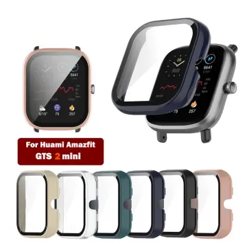 Compatible with Amazfit GTS 4 Mini Case Cover, Scratch-Resistant PC  Protective Case with HD Tempered Glass Screen Protector for Amazfit GTS4  Mini