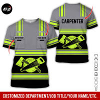 2023 Customized Name And Color Carpenter Uniform All Over Printed Clothes grey AD440