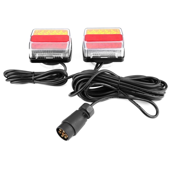 ไฟท้าย-1-คู่-12v-magnetic-led-safety-light-indicator-ไฟท้ายสำหรับรถพ่วงรถบรรทุกรถยนต์