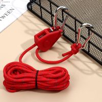 ▼❀ 4m Length Stainless Steel Nylon Adjustable Rope Fastener Fixed Buckle Pulley Awning Wind Rope Tent Rope Tensione Ratchet Hangers