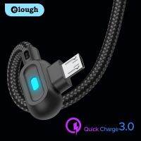 Elough สายชาร์จ 2.4A USB Type C พร้อมไฟ องศา สําหรับ