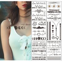 Black Neck Tattoo Temporary Cool Line Letters Totem Disposable Party Club Makeup Stickers Women Men Body Art Sexy Waterproof