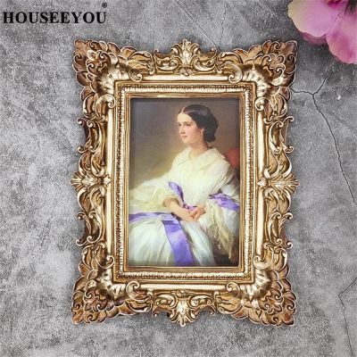Nordic Style 6 Inch Photo Frame Desktop Home Gifts Picture Album Hanging Palace Relief Creative Portafotos Wall Decoration