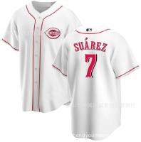 ▲ Reds 7 White Fans Baseball Jersey MLB Reds Suarez baseball Jersey