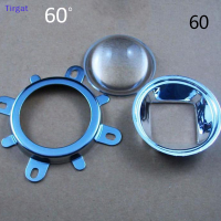 ?【Lowest price】Tirgat 3ชิ้น/เซ็ต LED LENS Glass reflector collimator FIXED Bracket cob high Power CHIP