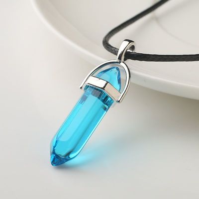 Energy Stone Spirit Pendant Natural Crystal Pendant Wishing Stone Necklace Birthday Gift Amulet for Men and Women Student Edition Jewelry E11U