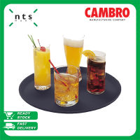 Cambro Non-Skid Tray ถาดเสิร์ฟถาดอาหาร ทรงกลม (สีดำ) ถาดกันลื่น ผลิตจากไฟเบอร์กลาส เหมาะสำหรับร้านอาหาร ร้านเครื่องดื่ม บาร์ รุ่น 16