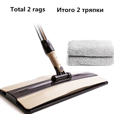 NEW Flat Mop For Hard Floor Lazy 360 Degree Cleaning Sweeper Bucket Dust Head Hand Push Microfibre Fabric Cloth Hosehold Helper