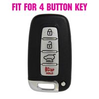 dfthrghd AX For Hyundai Kia Borrego Forte Optima Rio Sorento Soul Sportage Skin Holder 4 Button Silicone Car Remote Key Fob Shell Cover