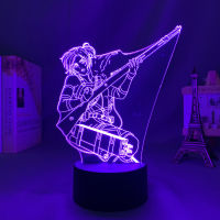 Anime Lamp Attack on Titan 4 Sasha us Figure for Bedroom Decor Night Light Kids Birthday Gift Shingeki No Kyojin 3d Led Light