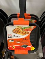 ZEBRA กระทะปิ้งย่าง Nonstick Grill IH Gemini ขนาด 24 ซม. กระทะปิ้งย่างเคลือบเทฟล่อน กระทะตราหัวม้าลาย