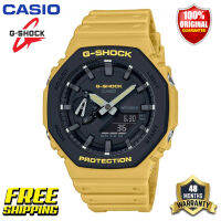 G-Shock GA2110 ของแท้ผู้ชายกีฬานาฬิกาเซ็นเซอร์คู่เคลื่อนไหวกลางแจ้งกันกระแทกกันน้ำโคลนอัตโนมัติยกไฟรับประกันสี่ปี GA-2110SU-9A