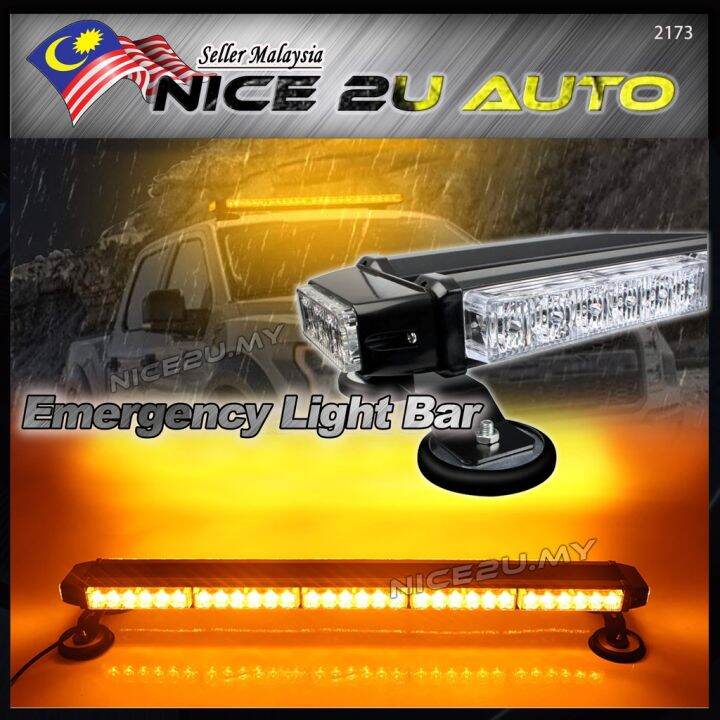 12V/24V Emergency LED Strobe Light Bar Universal Car Roof Double Side