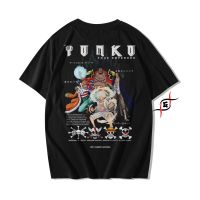 เสื้อยืดแขนสั้นคอกลมเสื้อยืดผ้าฝ้าย พิมพ์ลายอนิเมะ One Piece Baju Kaos Monkey D Luffy Kurohige Akagami Shanks Buggy 24sC S-5XL