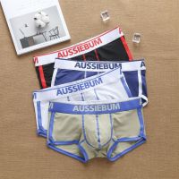 Aussiebum mens cotton fashion boxer shorts with low waist and muscle in Europe and America.