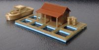 Outland Models Fishing Village Seawater Ponds N Scale 1:160 Train Railway Layout