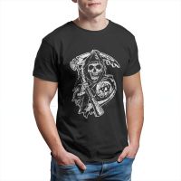 Halloween Sons of Anarchy TV Cloth Skull Graphic TShirt Creative Streetwear Casual T Shirt for Men Short Sleeve Unique Gift XS-6XL