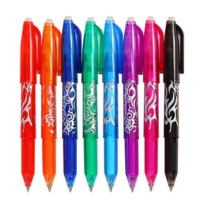 8 Colors Erasable Pen 0.5mm Suitable Refills Colorful Creative kawaii Drawing Tools Gel Pen Sets School Office Stationery