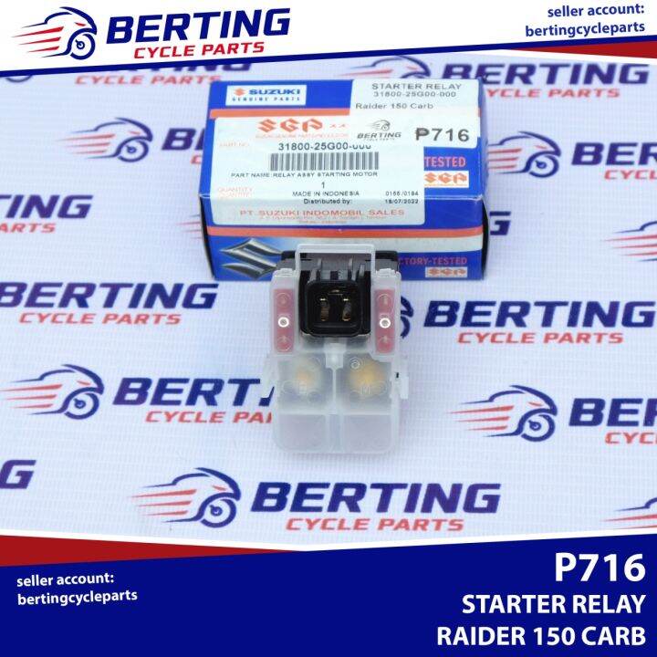 SGP STARTER RELAY Suzuki Raider 150 Carb Genuine 3180025G00000