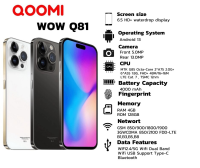 QOOMI เครื่องประกันศูนย์ไทย โทรศัพท์มือถือ  รุ่น WOW Q81 จอใหญ่6.5นิ้ว รองรับแอปธนาคาร ไลน์ ยูทูป RAM 4GB ROM 128GB เล่นเกม แบตอึด รับประกันสินค้าจากศูนย์ไทย1ปี พร้อมส่งมีบริการเก็บเงินปลายทาง