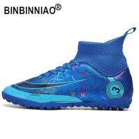 BINBINNIAO 31-48 Professional Football Boots Men Kids Soccer Shoes Women Sneakers Cleats Futsal Football Shoes for Boys Girl