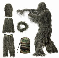 ชุดพรางตัว ล่าสัตว์ เข้าป่า Ghillie Suit ชุดอําพราง 3D พร้อมสต็อกพรางล่าสัตว์ชุดพรางลับล่าสัตว์ยิงทางอากาศเสื้อผ้า