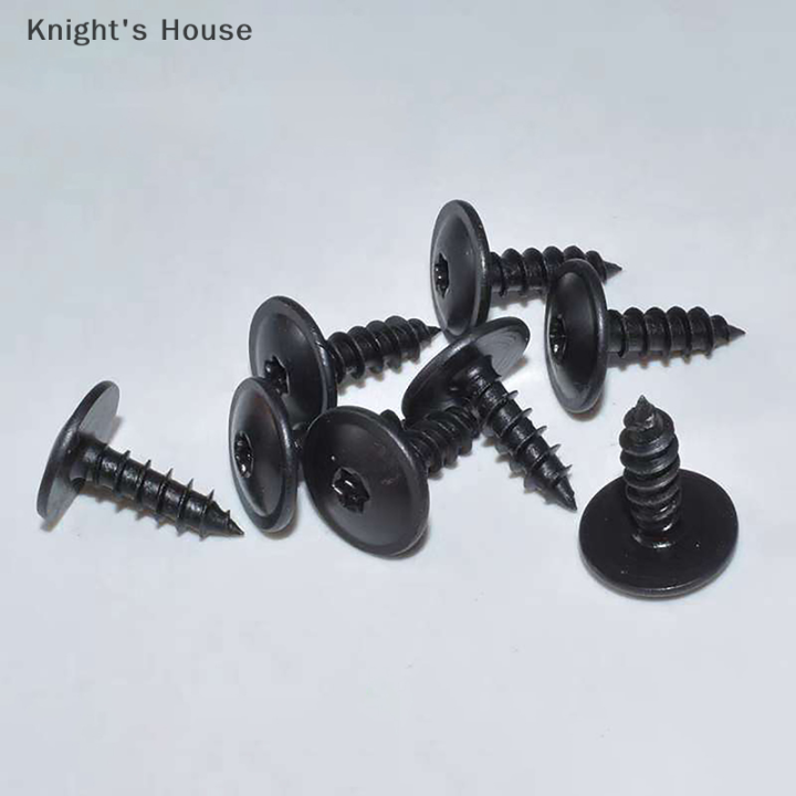 knights-house-สกรูแผงประตูรถยนต์30-50ชิ้นสกรูยึดแผงประตูตะปูสีดำสกรูแบบ-torx-สำหรับเครื่องยนต์รถใต้ฝากันสาด