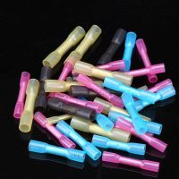 50pcs Heat Shrink Connector Insulated Waterproof Crimp Terminals Seal Butt Electrical Wire 22-18 AWG Connector YB23TH