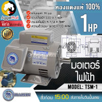 ?? THAISIN ?? มอเตอร์ไฟฟ้า รุ่น TSM-1 (ไทยสิน) 2 สาย กำลังไฟ 220V. 1HP ความเร็วรอบ1430 RPM มอเตอร์ไฟฟ้า จัดส่ง KERRY ??