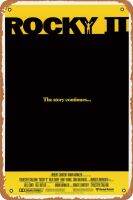ป้ายตกแต่งป้ายโลหะประดับศิลปะบนผนังป้ายดีบุกโปสเตอร์ภาพยนตร์ย้อนยุคร็อคกี้ขนาด8X12นิ้ว