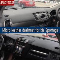 สำหรับ Kia Sportage Je Km Sl Ql 2005-2019หนัง Dashmat แผ่นคลุมแผงหน้าปัดรถยนต์พรมกันลื่น2009 2010 2011 2012 2013 2014 2015 2017