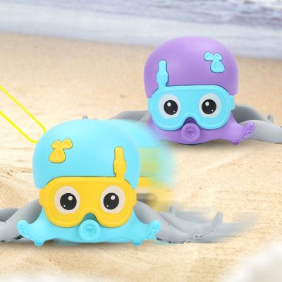 EHRHDC Cute Beach Rope Pulled Children Gifts Classic Toys Crawling Octopus Bath Toys Clockwork Toy Walking Toy Shower Toys