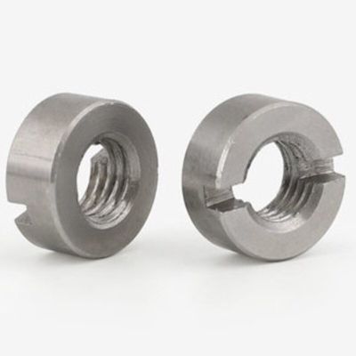 1-2Pcs M3 M4 M5 M6 M8 M10 M12 SUS304 Stainless Steel Slotted Round Nuts GB817 Nails  Screws Fasteners