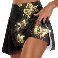 【CC】♠✷  Womens Workout Printed Skirt Tennis Sport Shorts