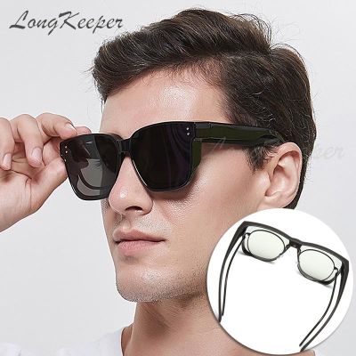 Polarized Sunglasses Men For Myopia Wear Over Prescription Glasses Photochromic Yellow Lens Night Vision Glasses Vintage Eyewear