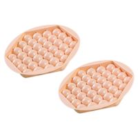 2 Packs Hexagon Round Ice Square Tray with Lid,Mini Circle Ice Ball Maker Mold for Freezer,37 Grids Sphere Ice Lattice