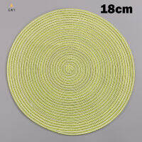 EWYT รอบผ้าฝ้าย Coaster ทนความร้อนได้โต๊ะทานอาหารพรมเช็ดเท้าสำหรับครัวเรือนปกป้องตารางจาก Burnt Out 18/30ซม.