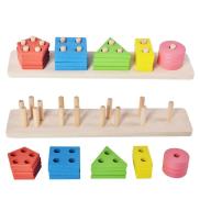 Stacking Toys for Kids Wooden Puzzle Block Educational Montessori Funny