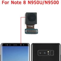 กล้องหลังด้านหน้าสำหรับ Samsung Galaxy Note 9 8 N960ชิ้นส่วนอะไหล่โมดูลกล้องมองหลังด้านหน้า N950หันหน้าไปทางด้านหลัง