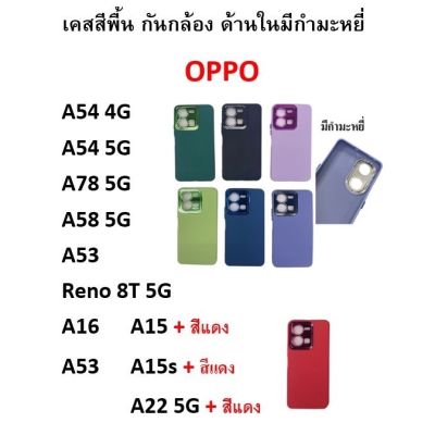 เคสพรีเมี่ยม Oppo Reno 8T 5G Reno 7z Reno 8z  เคสกำมะหยี่ TPU สีพื้น สีทึบ โครเมี่ยม กันกล้องหลัง ไม่มีโลโก้