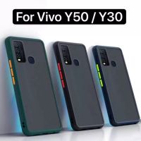 [คุณภาพดี] [ส่งจากไทย] เคสกันกระแทก ปุ่มสีผิดด้าน CASE VIVO Y30 เคสโทรศัพท์ วีโว่ ขอบนิ่มหลังแข็ง เคส VIVO Y30