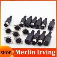 Merlin Irving Shop Din 3 4 5 6 7 8 Pin Core Male Female Connector Power Plug Female Socket Hulled Panel Mount Chassis Soldering Iron