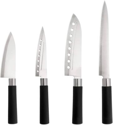 Homeease Kitchen Knife  มีดทำครัวยกชุด ชุดมีดทำครัวและอุปกรณ์ในการประกอบอาหาร  ชุดมีดทำอาหาร ชุดมีดทำครัวคม ทำจากสแตนเลส 304 จำนวน 4 ขนาด