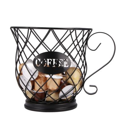 【YF】 Cápsula De Café Cesta Armazenamento Universal Copo Vintage Pod Organizador Titular Preto Para Casa Hotel