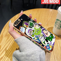 เคส JIUMOO สำหรับ OPPO F9 F9โปร F7 F5 A7x เยาวชน Realme 2 Pro U1กับการ์ตูนมอนสเตอร์กันกระแทกขอบด้านข้างเคสโทรศัพท์สี่เหลี่ยมดั้งเดิมนิ่มรูปแบบเคลือบหรูหราเคสป้องกันกล้องฝาหลังเต็มรูปแบบ