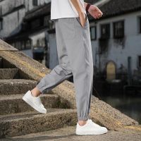 、’】【= Brand Mens Linen Harem Pants Mens Fitness Pants 2023 Summer Casual Loose Breathable Comfortable Pants