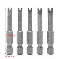 5Pcs 1/4 Inch Shank Hex Magnetic U Shaped Screwdriver Bits 50mm Length Long Spanner Screw Driver U4-U8