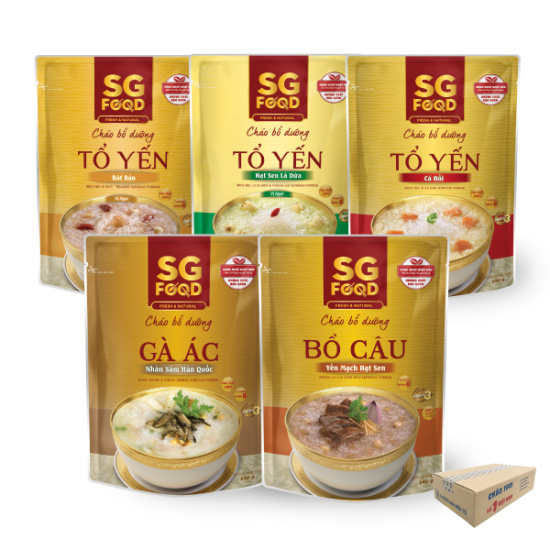 Thùng 30 gói cháo bổ dưỡng sài gòn food 5 vị 240g - ảnh sản phẩm 1